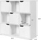 White Cube Storage Cabinet 9 Cubby Organizer Bookcase With Doors
